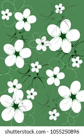floral design illustrations with overlay techniques for different types of products.