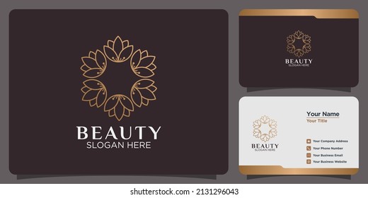 floral design logo and business card