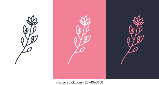 plantilla vectorial del logotipo de diseño floral