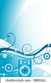 floral design and loudspeaker