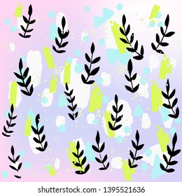 
Floral design memphis background pattern