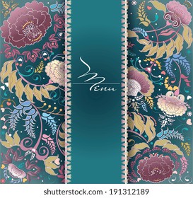 floral design, menu