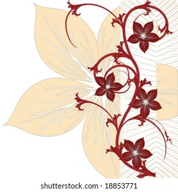 Floral design with mesh patterns in the background. For the jpg-version, see my portfolio please (click on my name).