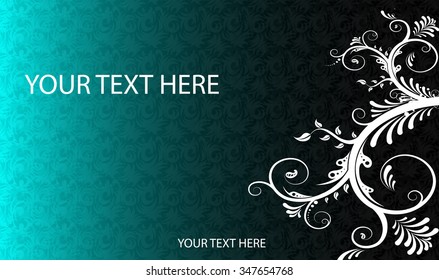   Floral design on gradient background for different designs 