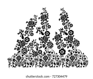 Floral design on white background. Vector art
