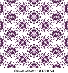 Floral design with open petals, vector floral background pattern design