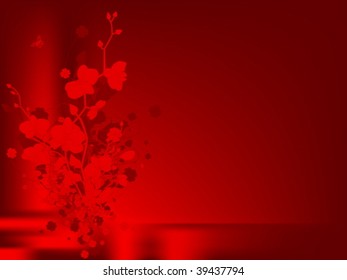 Floral design with orchids