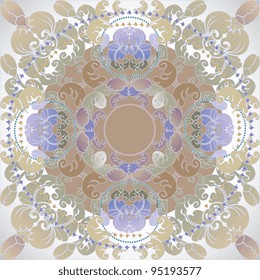 floral design oriental pastel color