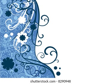 Floral design with ornamental details, vector illustration series.