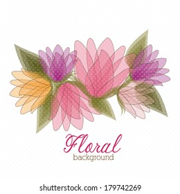 floral  design over  white background vector illustration  