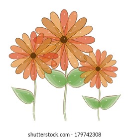 floral  design over white  background vector illustration  