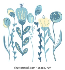 Floral design over white background vector illustration