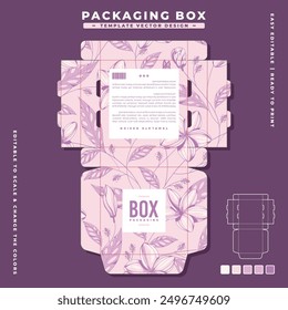floral design packaging box template design 16