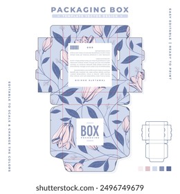 Diseño floral Diseño de la Plantilla de la caja de embalaje 19