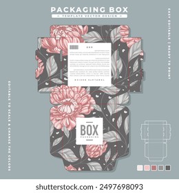 floral design packaging box template 64