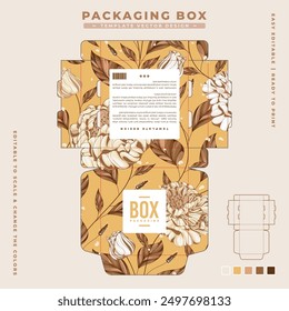 Caja de embalaje de diseño floral Plantilla 61