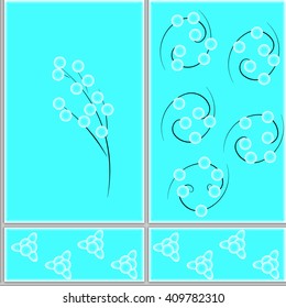 floral design pattern ceramic tiles in eps 10 format