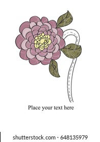Floral design with place for text