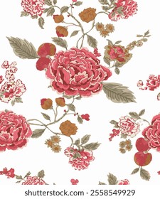  a floral design with roses. The fabric appears to have intricate embroidery, enhancing the beauty of the flower pattern. Overall, it combines elements of nature with artistic textile design.