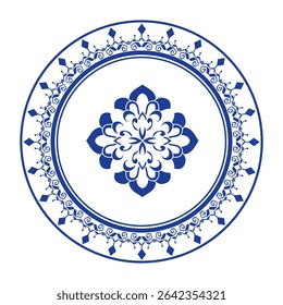 Floral design. round frame. botanical, natural theme. for decoration, wallpaper, background, home decor, ceramic, fabric, tile. flower style.