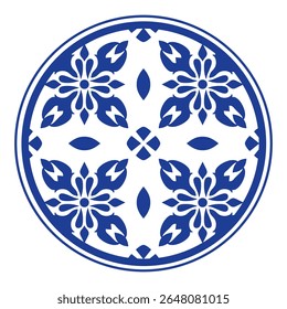 Floral design. round frame. botanical, natural theme. for decoration, wallpaper, background, home decor, ceramic, fabric, tile. flower style.
