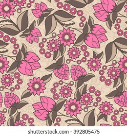 Floral design seamless background texture vector pattern