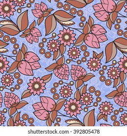 Floral design seamless background texture vector pattern
