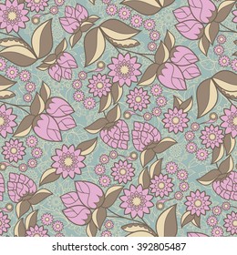 Floral design seamless background texture vector pattern