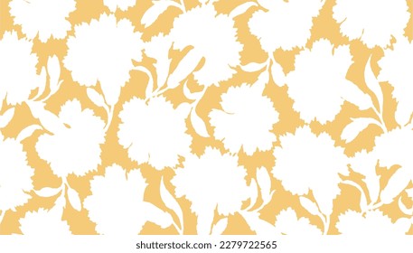 Floral design seamless pattern made with silhouettes of carnations, perfect pattern for textile and decoration