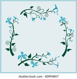 Diseño floral conjunto en un solo estilo, serie de ilustraciones vectoriales.