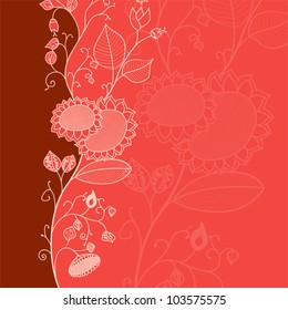 Floral design with space for text