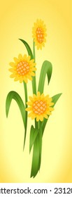 Floral Design: Sunflowers - Vector