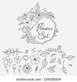 Floral design template Set bundle 1