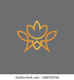
Floral design templates, elegant lineart logo designs, vector illustrations