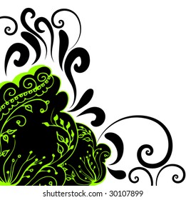 floral design for text