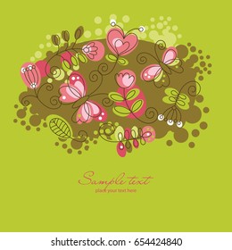 floral design text 