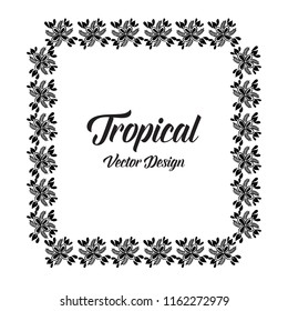 Floral design for tropical card vector illustration