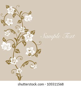 Floral design vector background with text space. EPS 10.