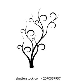 floral design vector. Vector branch with spring flowers. Realistic fruit tree branch. Detailed hand drawn clip art element isolated on dark background for your design, postcards, advertising.