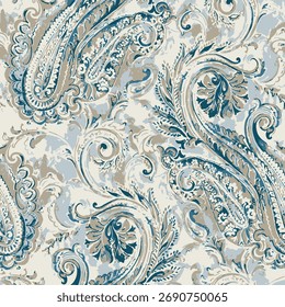 Floral design in vector format, featuring a Bohemian textile print that is suitable for use in fabric, clothing, covers, motifs, and wallpaper.