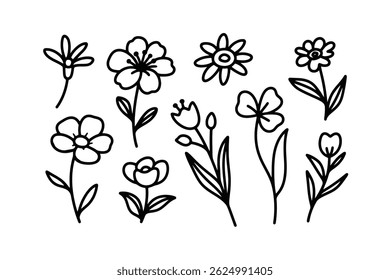 BLUMENDESIGN VEKTORGRAFIK AUF SCHWARZ
