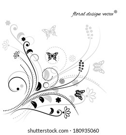 Floral design. Vector illustration.