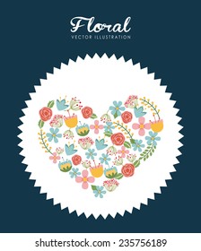 floral  design , vector illustration