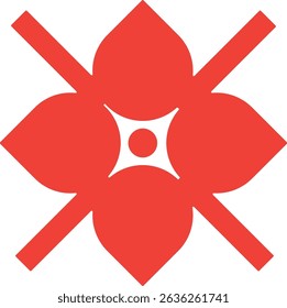 floral design vector illustration red