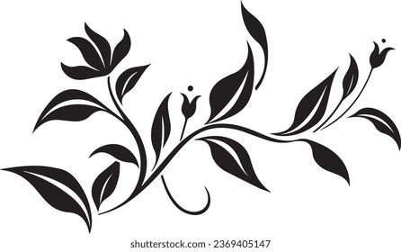 floral design vector illustration for wall art, sticker design and tattoo