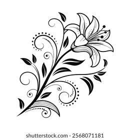  floral design vector on white background
