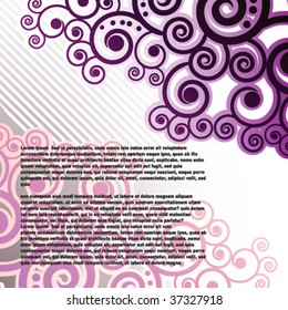 Floral   design. Very easy to edit vector file