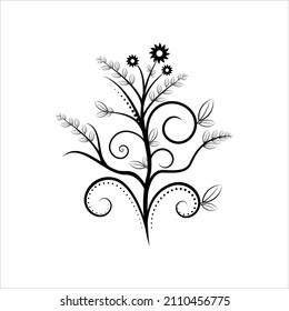 Floral design vintage element - vector