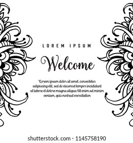 Floral design for welcome card design vector illustration