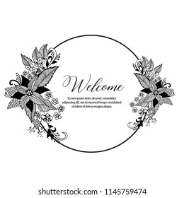 Floral design for welcome card design vector illustration